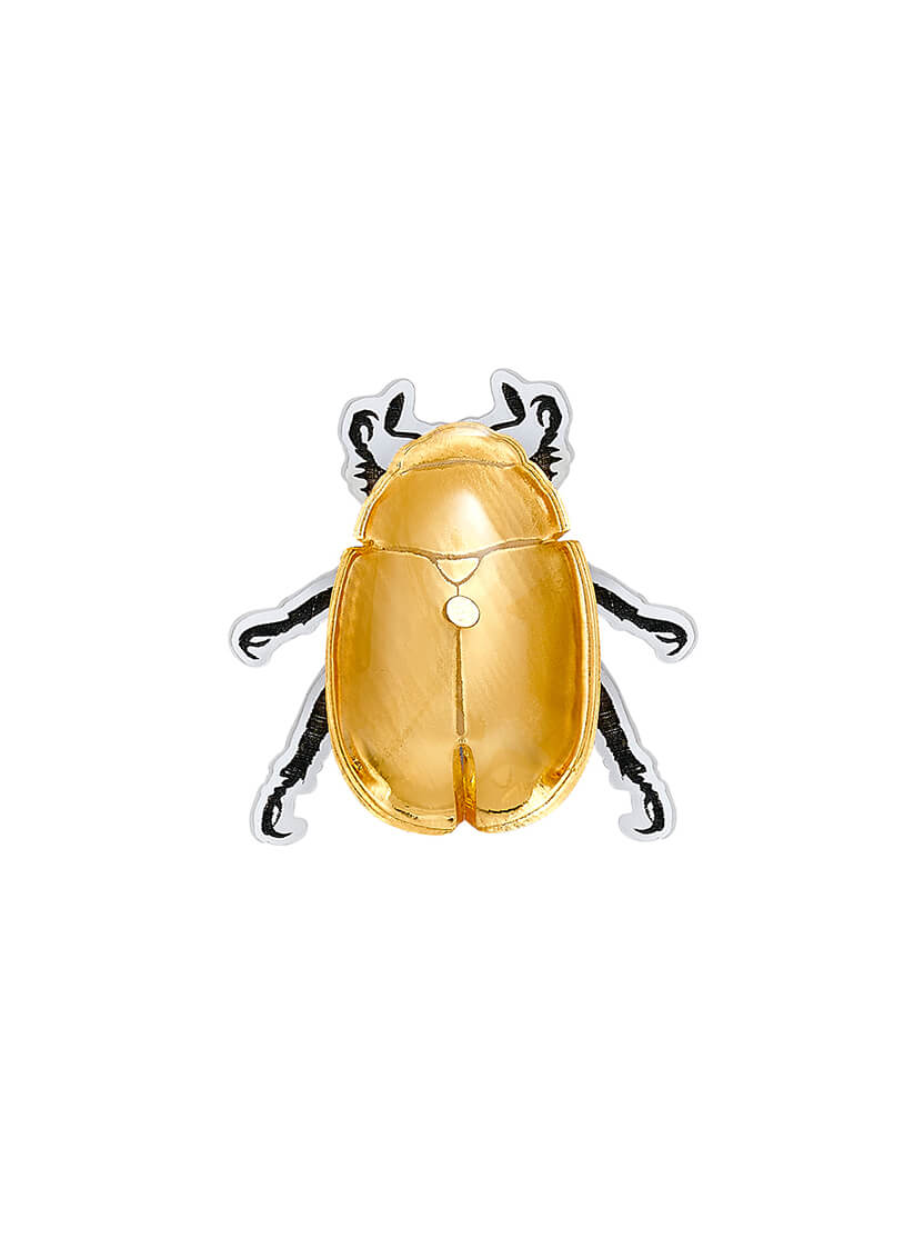 Beetle Brooch - Gold