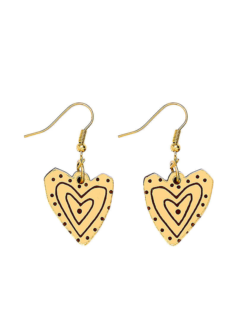 Golden Heart Earrings