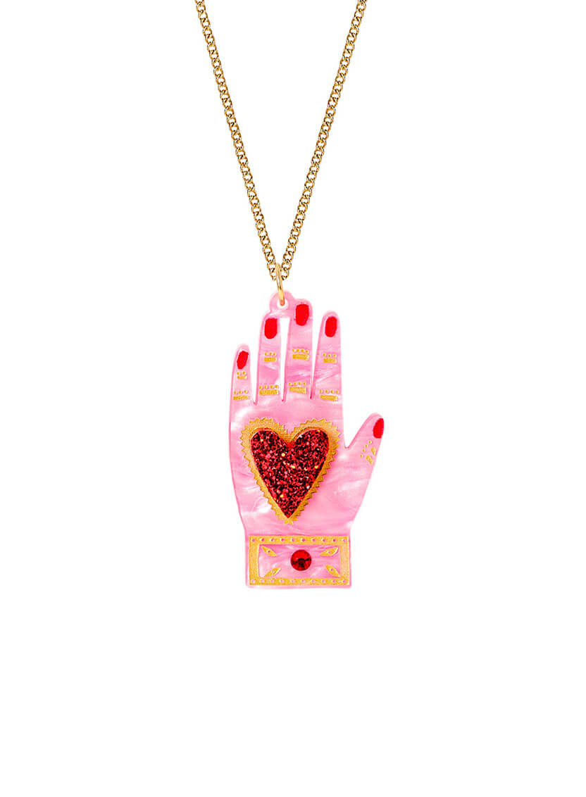 Heart in Hand Pendant The Printed Peanut