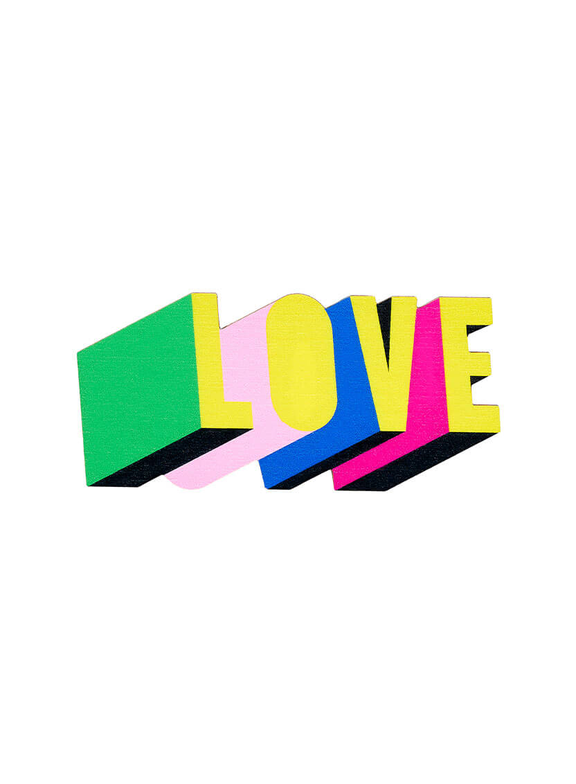 LOVE Brooch | Tatty Devine X Morag Myerscough