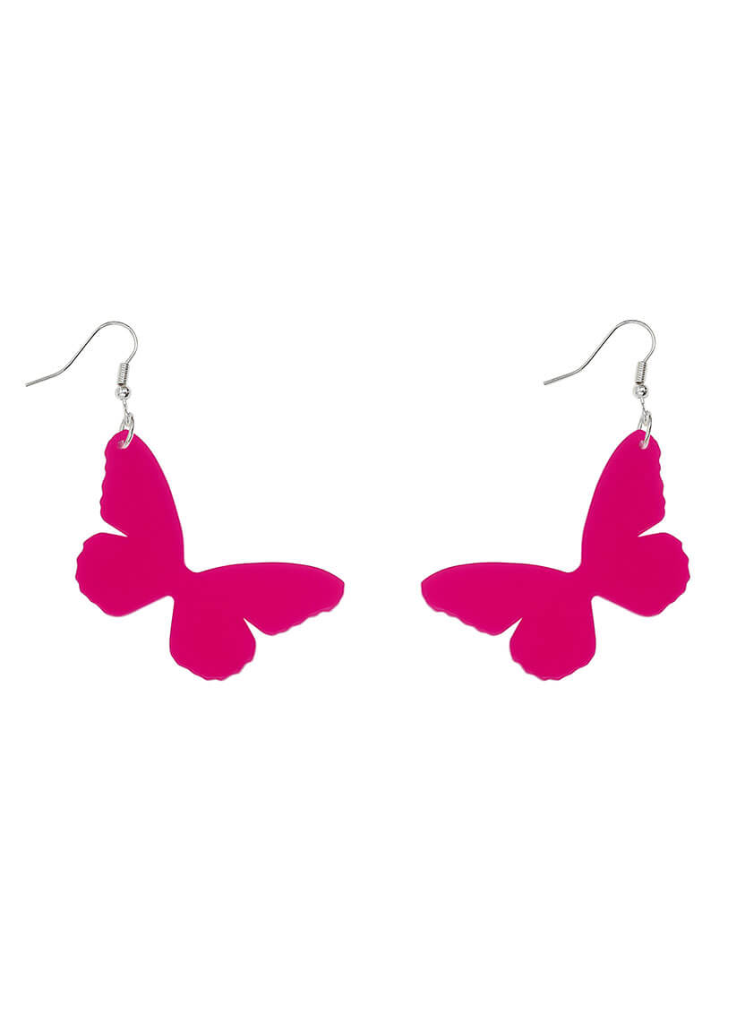 Large Butterfly Charm Earrings