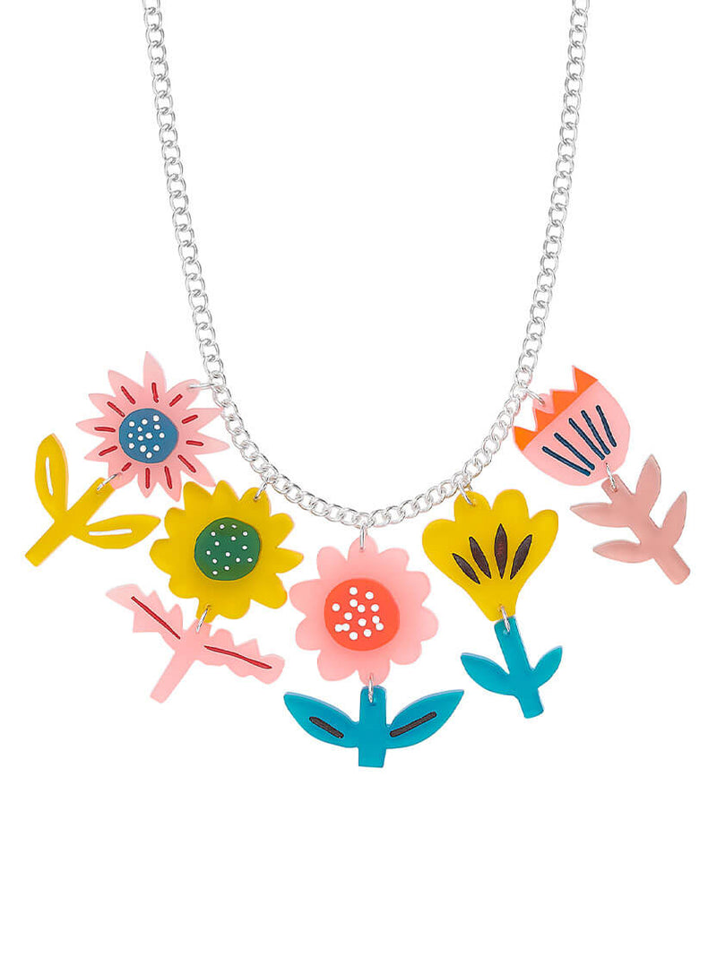 Springtime Flowers Necklace The Printed Peanut