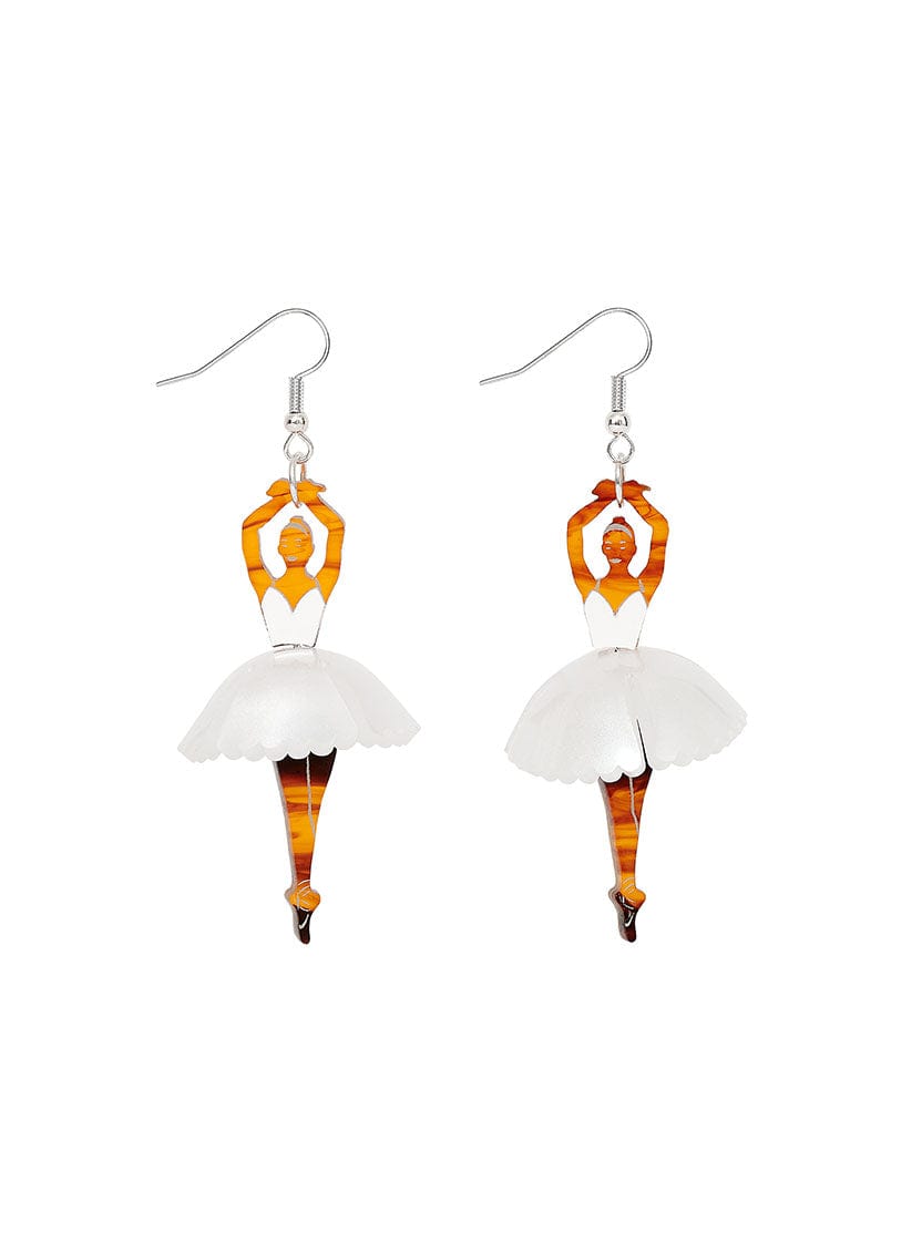 Tatty Devine Ballerina Earrings - Pearl White