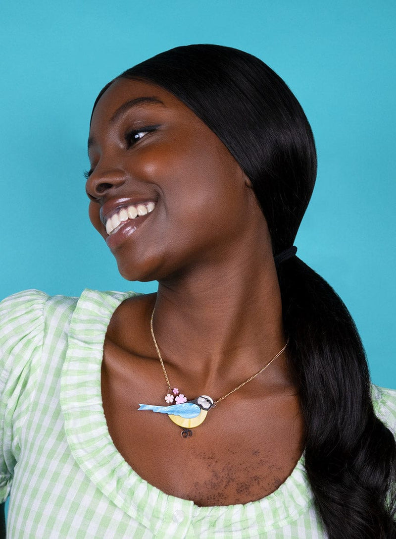 Blue Tit Bird Necklace | Tatty Devine London