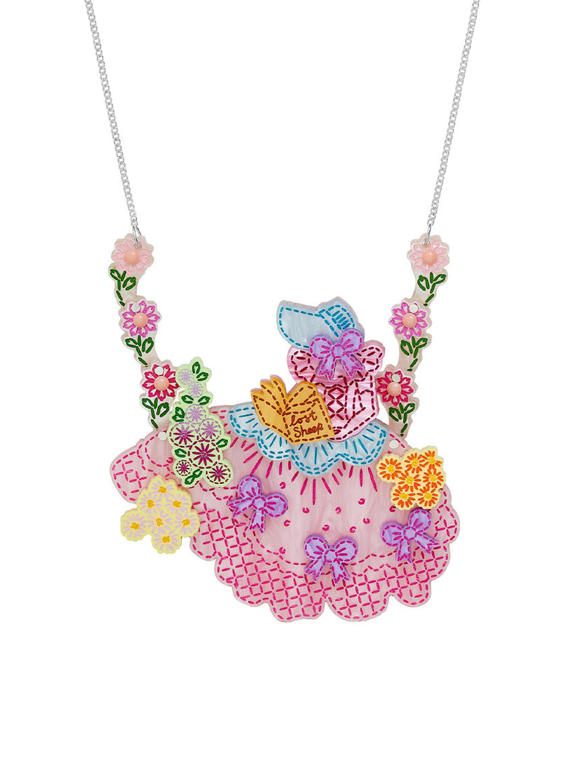 Bo Peep Statement Necklace handmade from acrylic