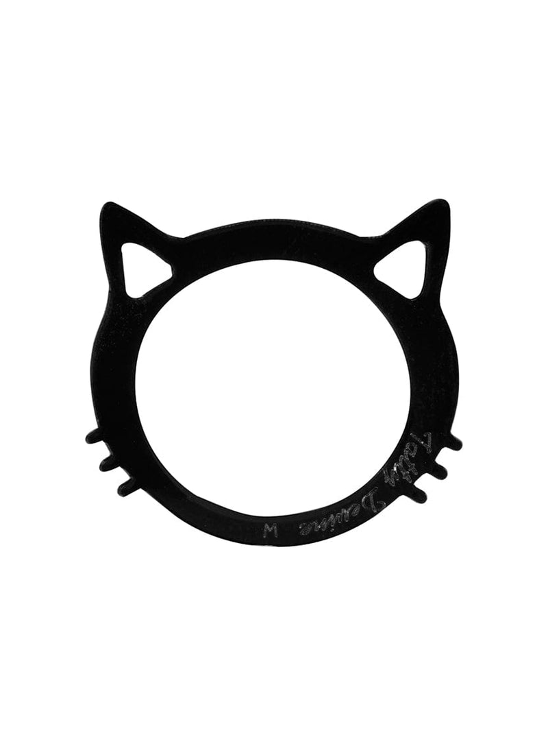 Black Acrylic Cat Ring