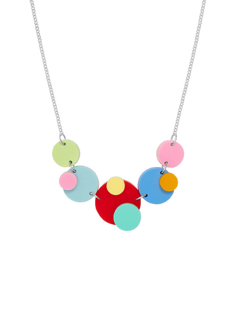 Multi colour circles necklace made from acrylic