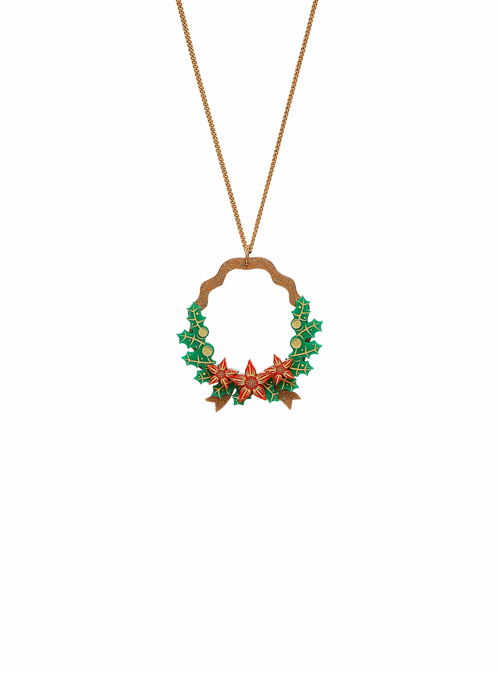 Tatty Devine Festive Wreath Necklace