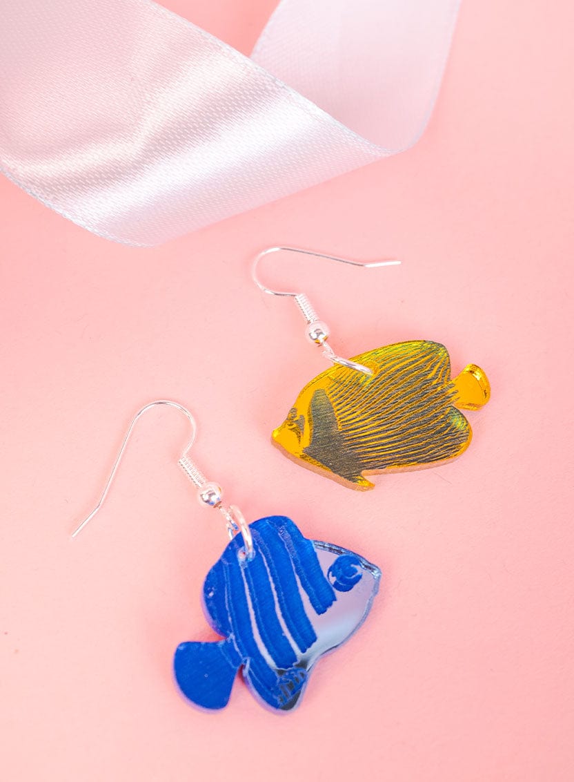 Lot of 15 store Pairs of Very Unique Fish Earrings