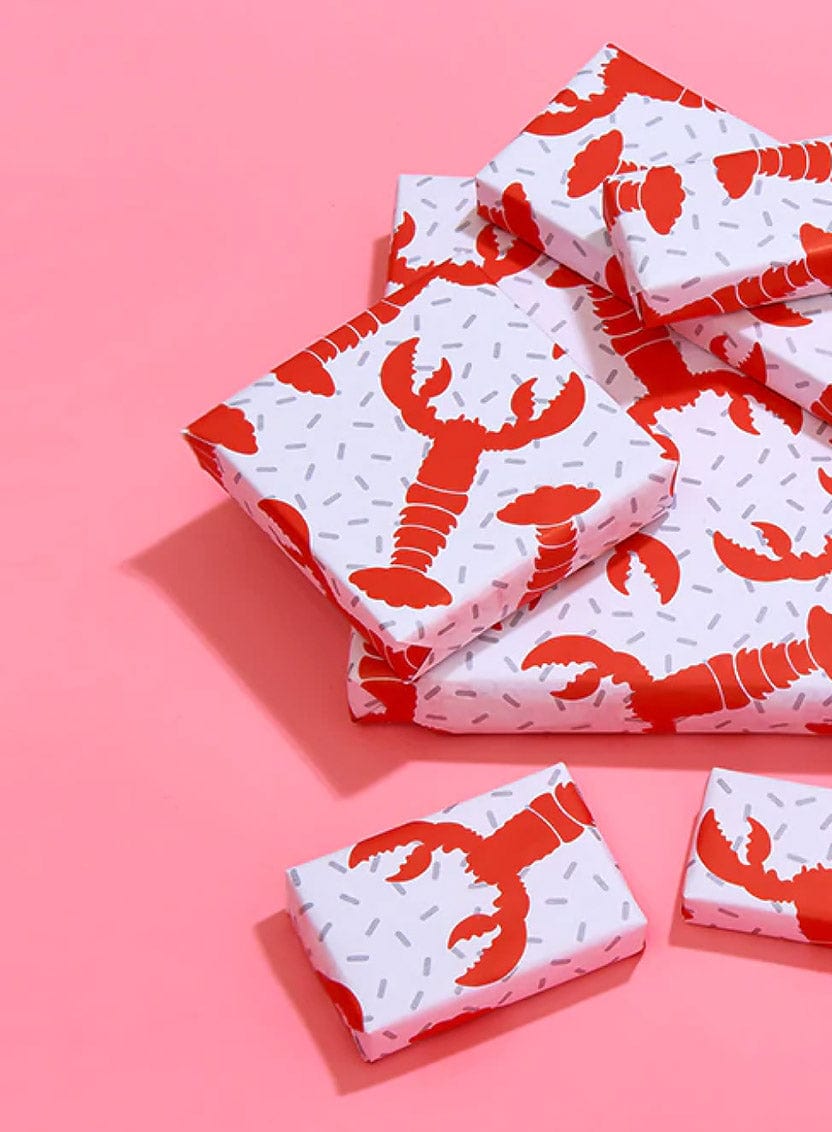 Tatty Devine Gift Wrap - Lobster