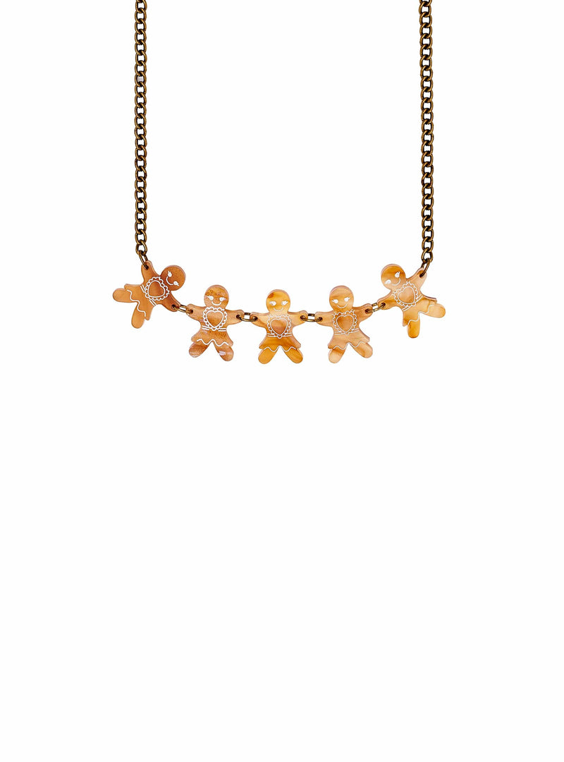 Tatty Devine Gingerbread Family Link Necklace