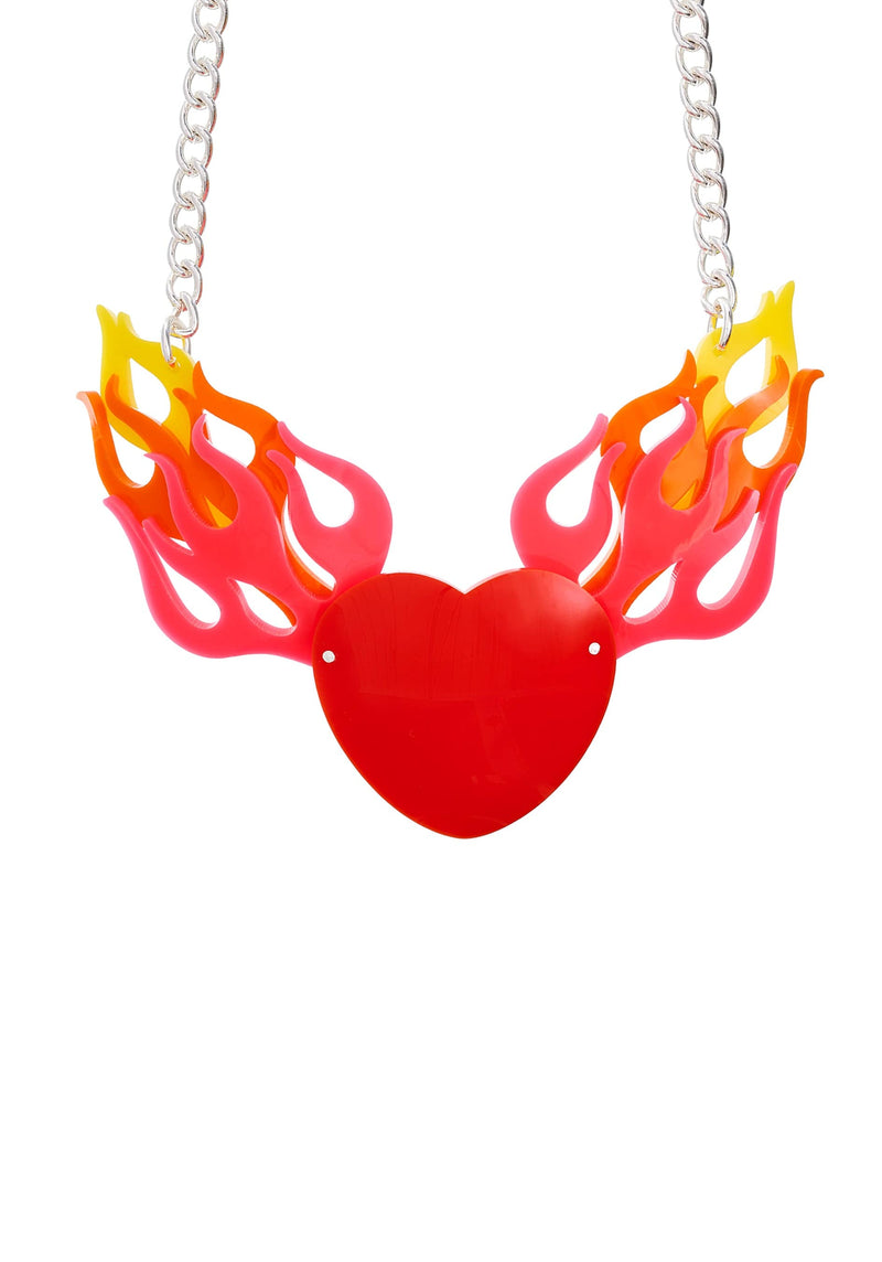 Tatty Devine Hot Rod Heart Statement Necklace