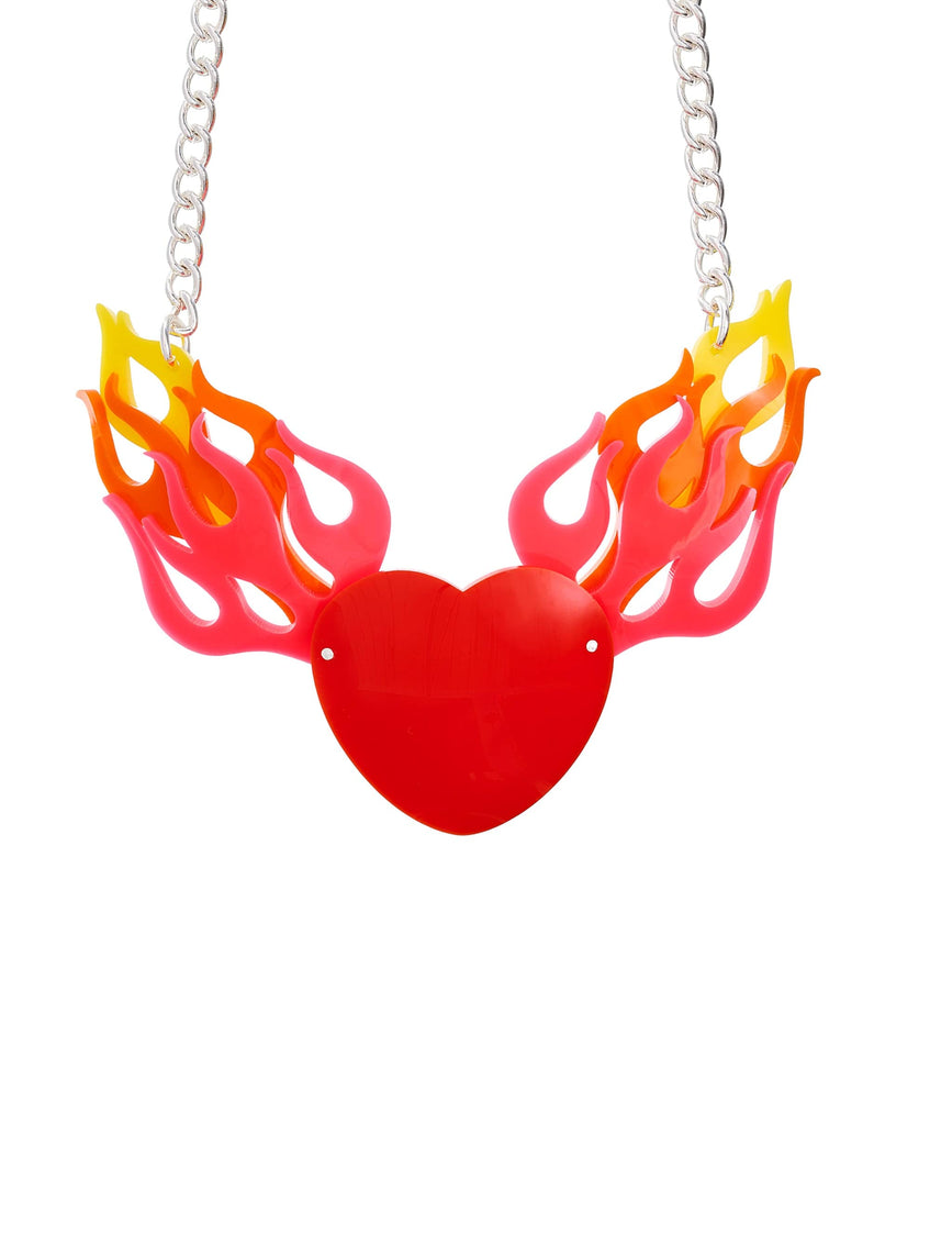 Tatty Devine Hot Rod Heart Statement Necklace