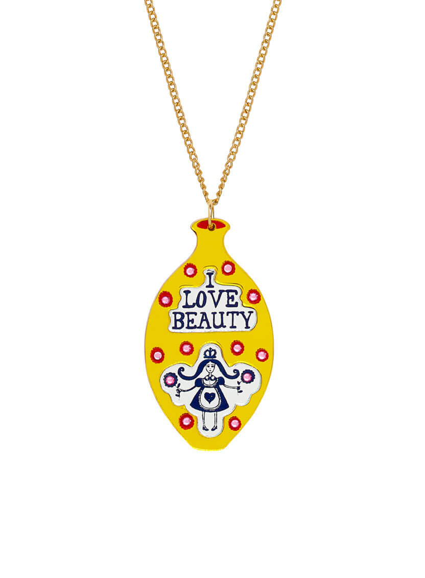 I Love Beauty Vase Pendant