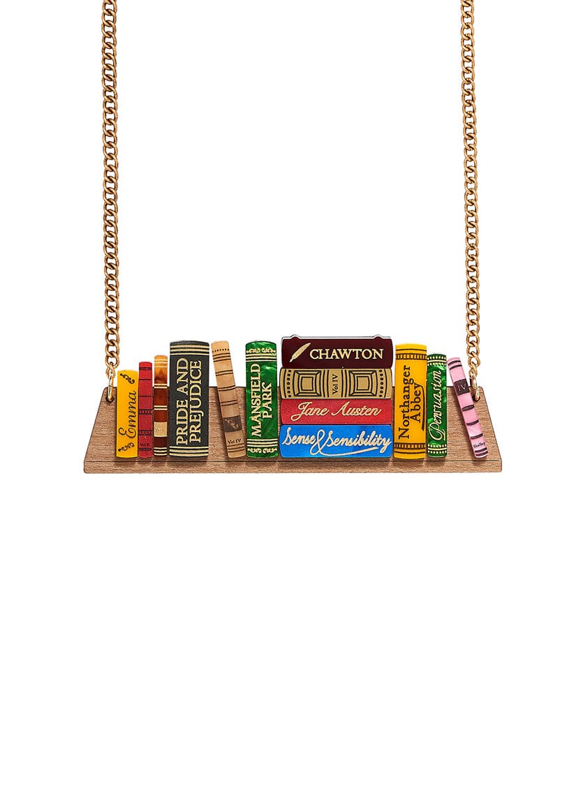 Tatty Devine x Chawton House Jane Austen Bookshelf Necklace