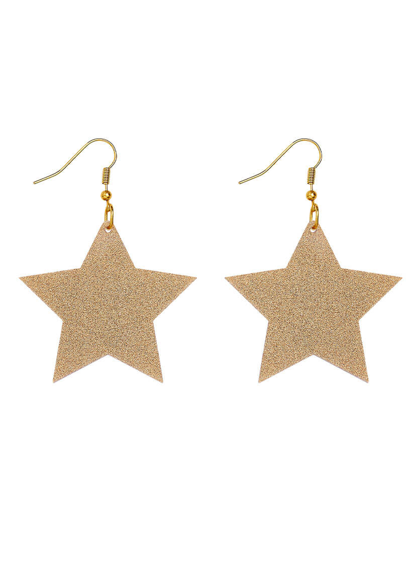 Large Star Charm Earrings