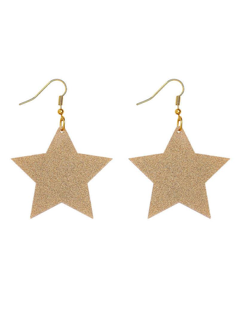 Large Star Charm Earrings