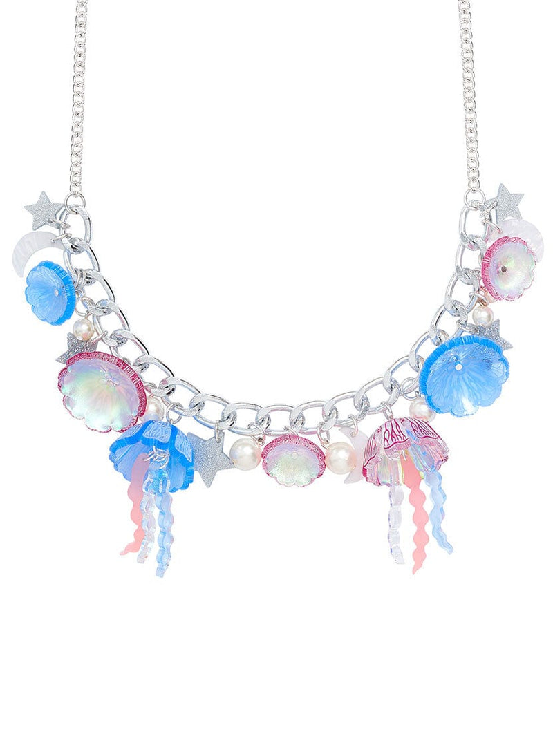 Tatty Devine Moon Jellyfish Necklace - Silver Dust