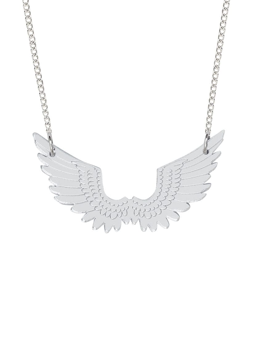 Tatty Devine Pegasus Mini Necklace - Mirror Silver