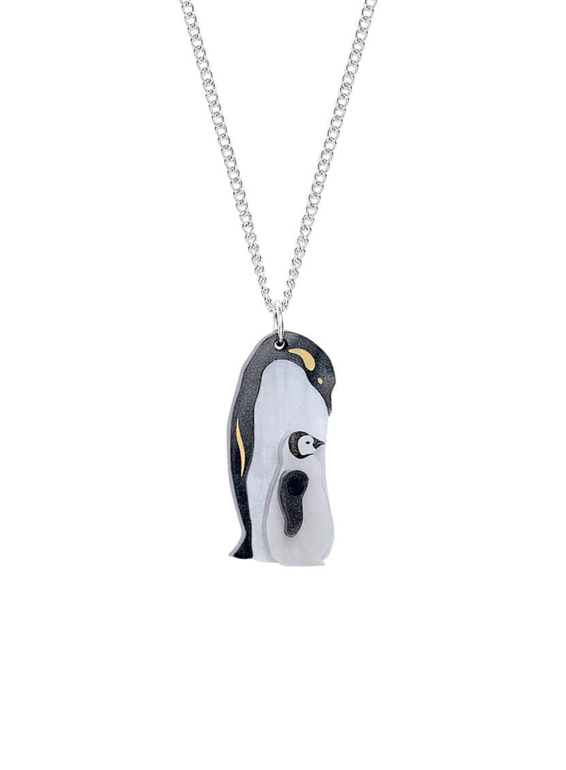 Mum and Baby Penguin Pendant