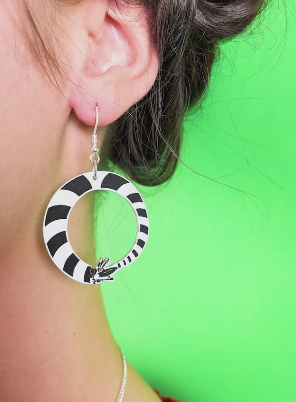 Beetlejuice Sandworm Earrings