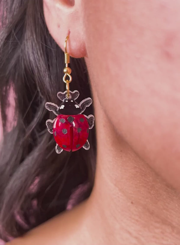 Video of our Ladybug Earrings