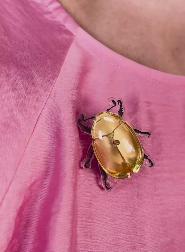 Gold Beetle Brooch Video