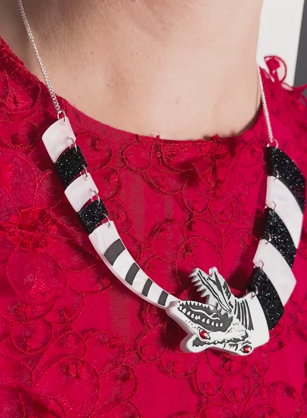 Beetlejuice Sandworm Necklace