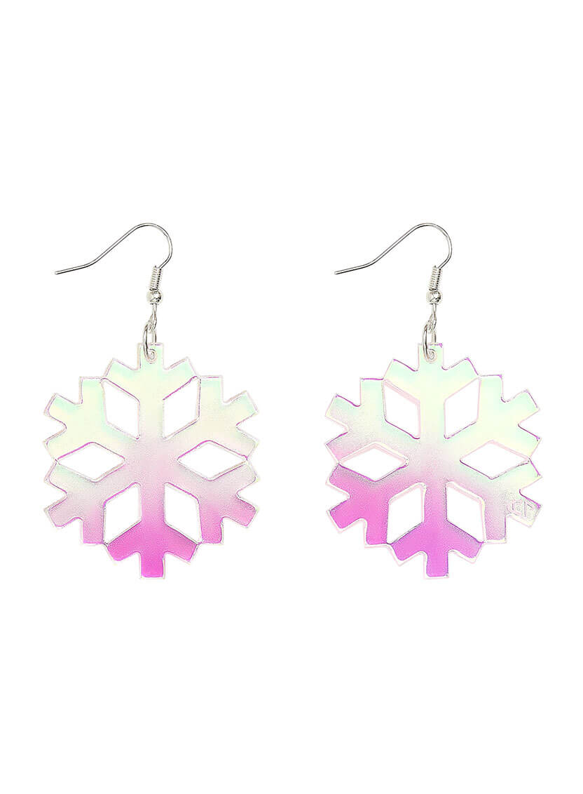 Large Snowflake Charm Earrings