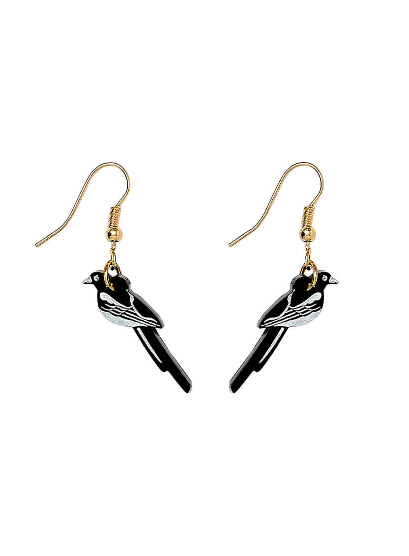 Two for Joy Black Magpie Earrings