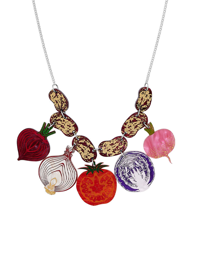 Vegetable Medley Necklace handmade from Acrylic